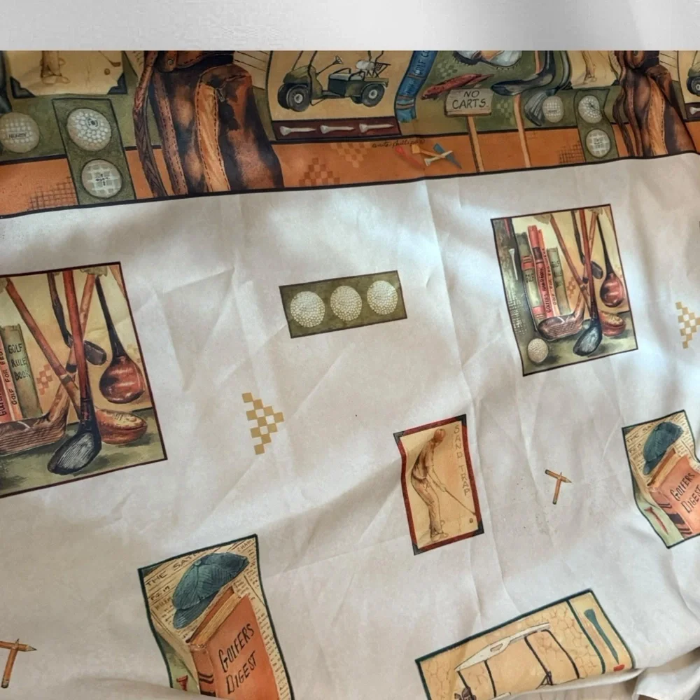 Golf II Shower Curtain with Rings and‎ Tan Liner